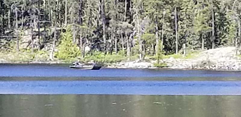 Boat on Elk Lake.